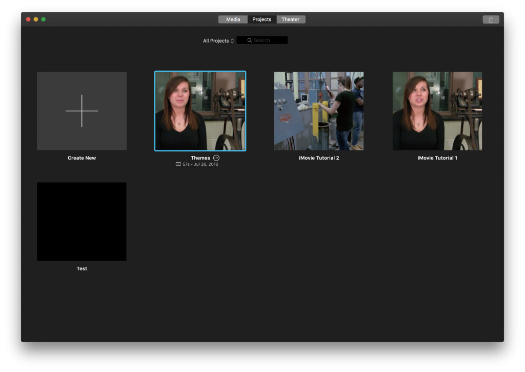 iMovie Interface