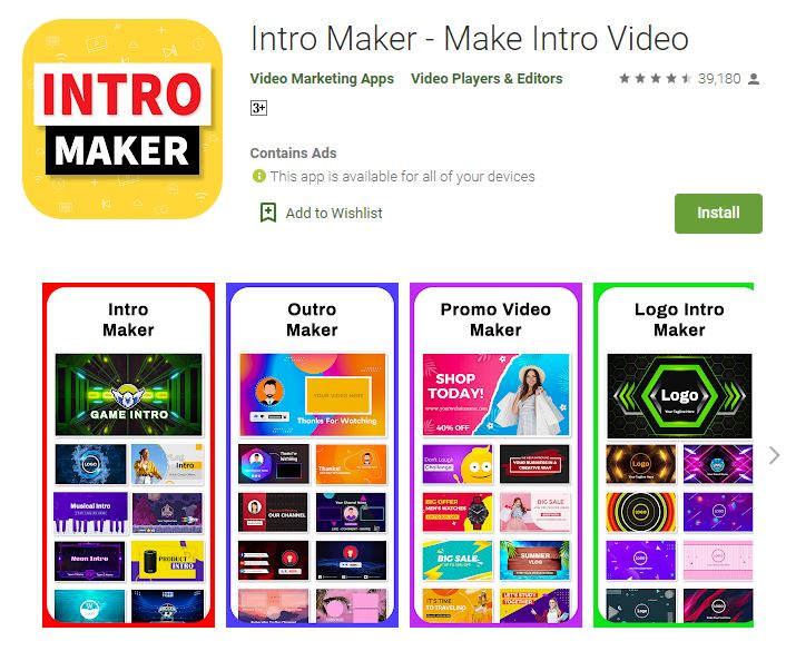 Intro Maker - Make Intro Video