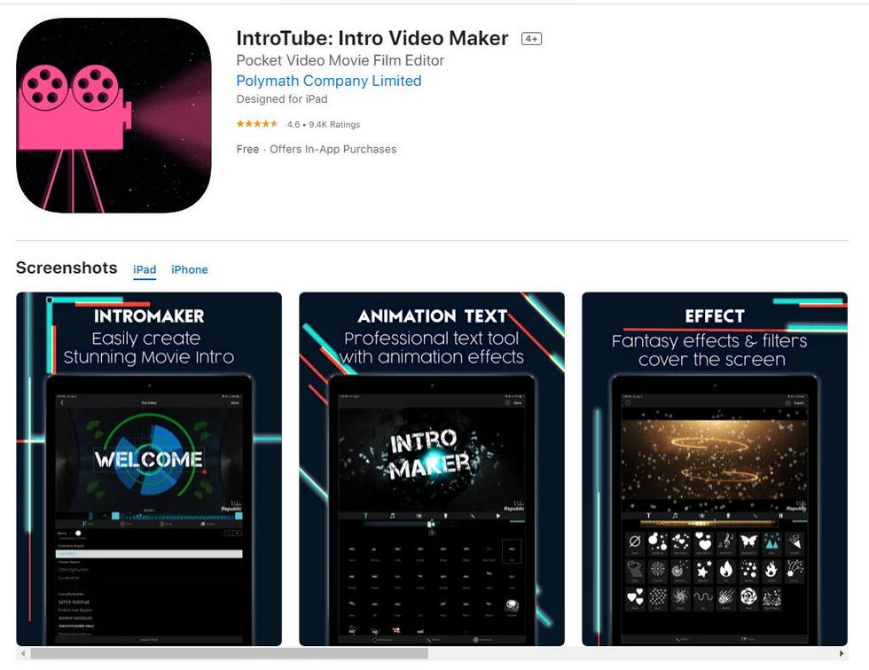 IntroTube: Intro Video Maker