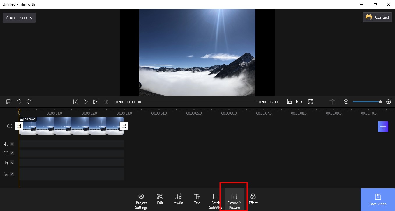 Add Picture-in-picture Effects in FilmForth`