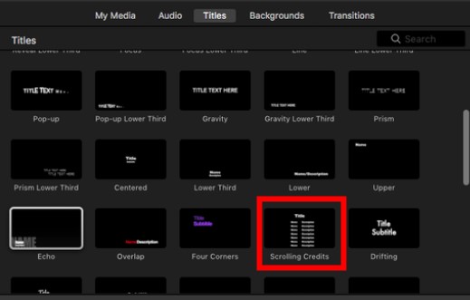 Add Titles to iMovie