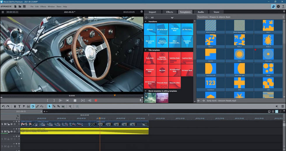 Magix Movie Edit Pro Audio Editing