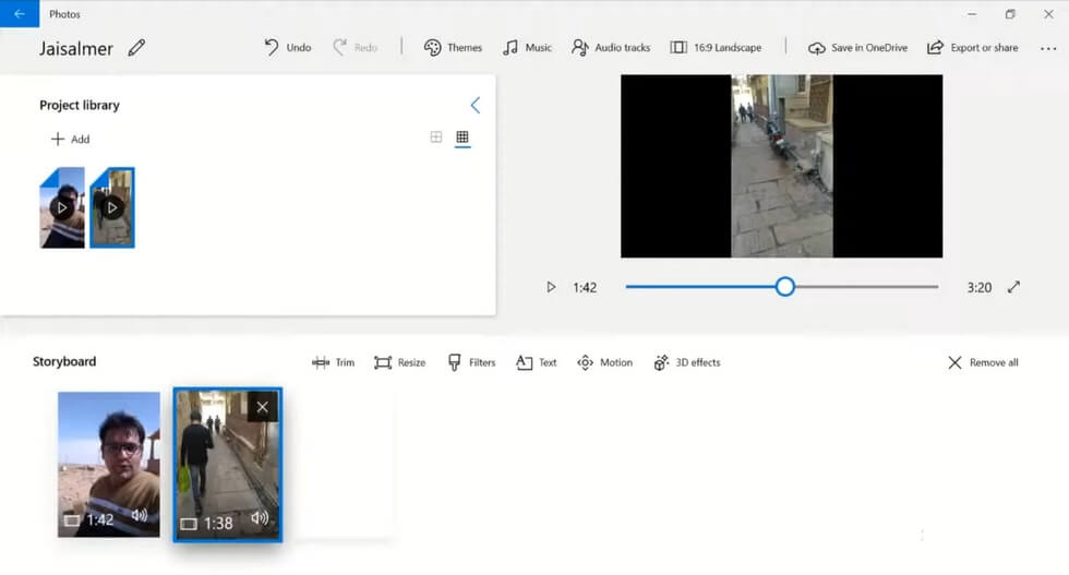 Merge Videos in Photos