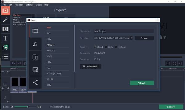 Movavi Export Video Formats