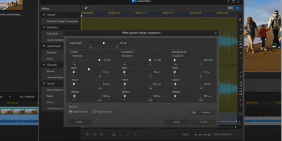 Thresholds in Audio Editor