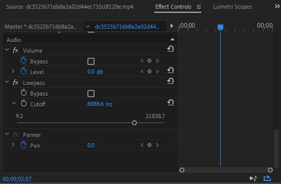 Premiere Elements Audio Effect