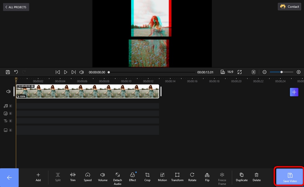 Save and Export Glitch Effect Videos