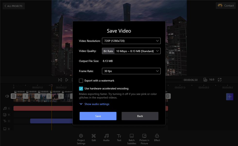 Export the Slideshow