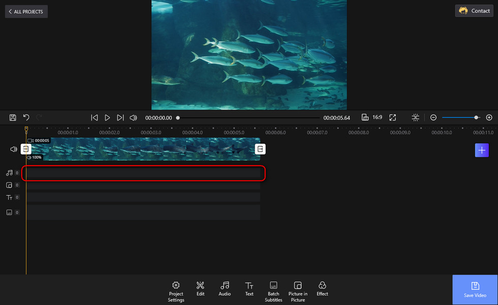 Click Audio Track