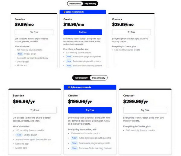 Splice Video Editor Pricing