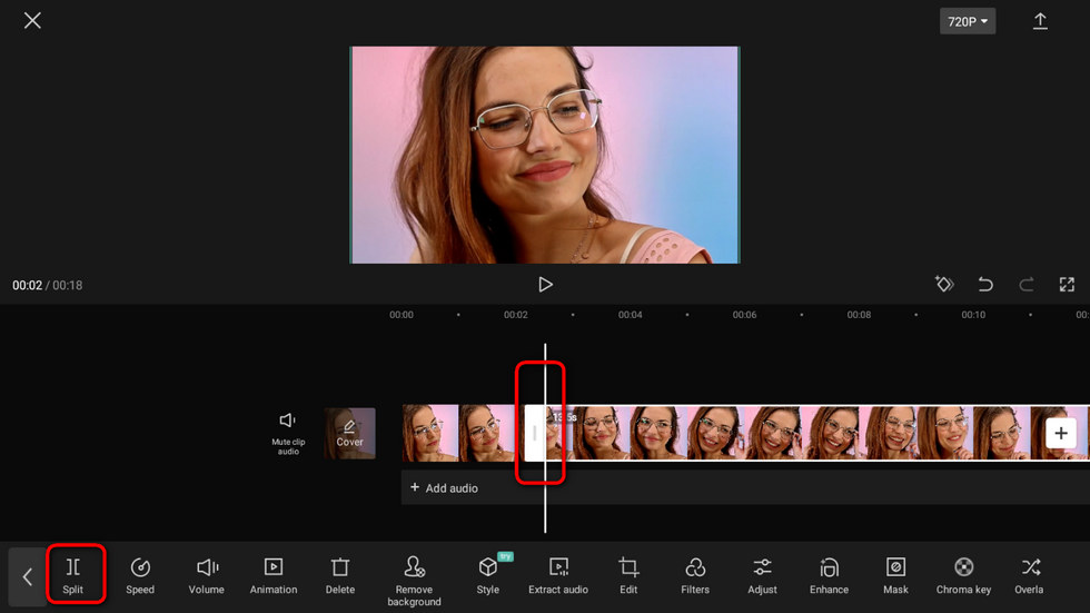 Split Clip in CapCut
