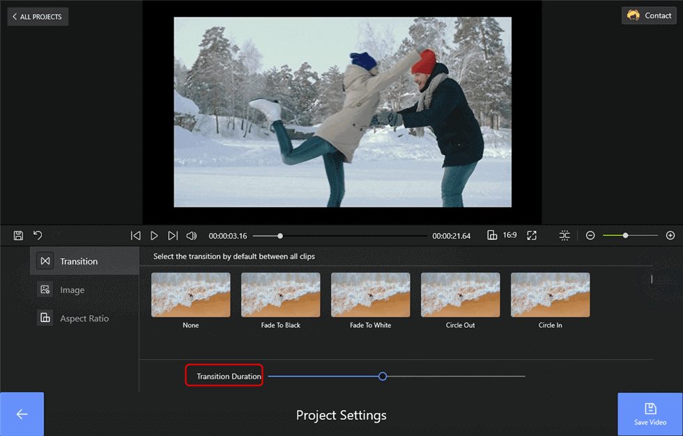 Add a Transition Between Clips