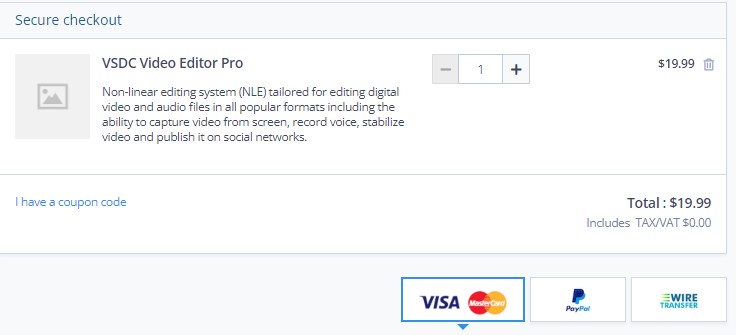 VSDC Pricing