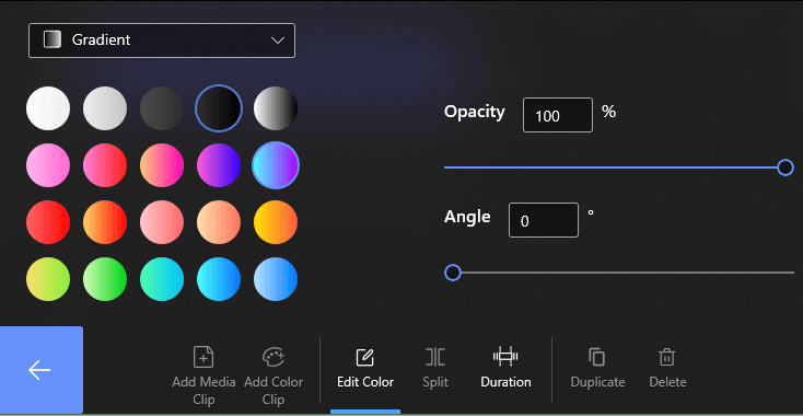 Choose Color Black