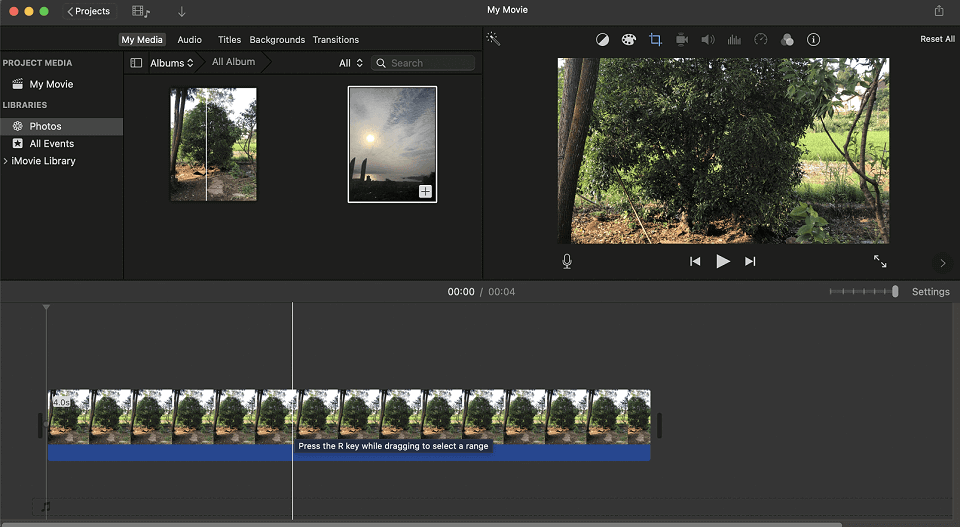 Using iMovie to Edit Video