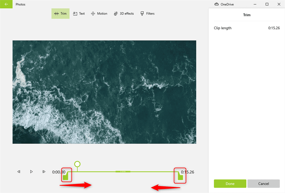 Move the Buttons to Set Start and End on Photos