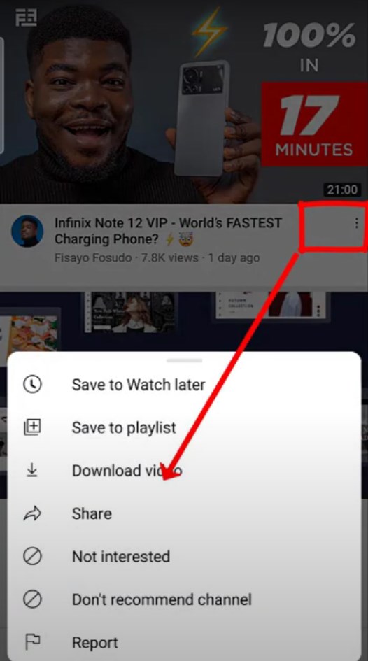 Copy Youtube Link on Android