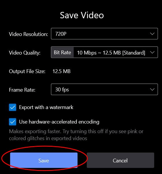 FilmForth - Save Video