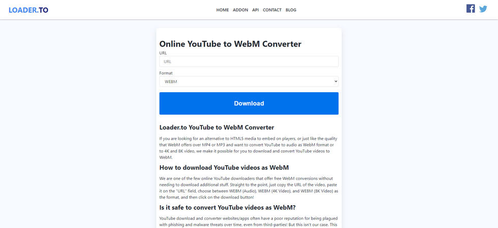 Loader.to YouTube Converter