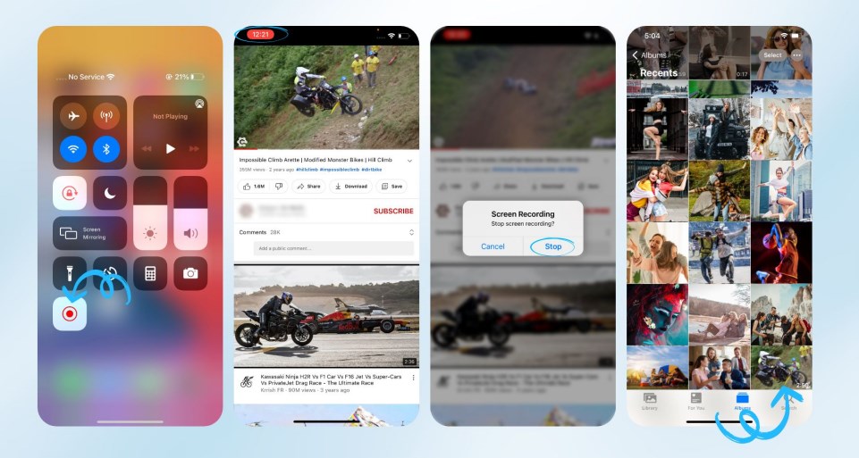 Record YouTube Video on iPhone