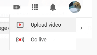 Select "Upload Video"