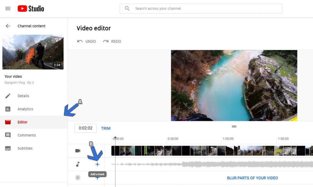 Enter "Editor" Section