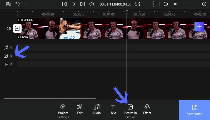 Click the "Picture in Picture" Button or Shortcut Icon