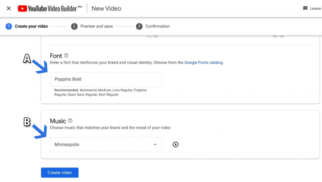 Add Font and Video