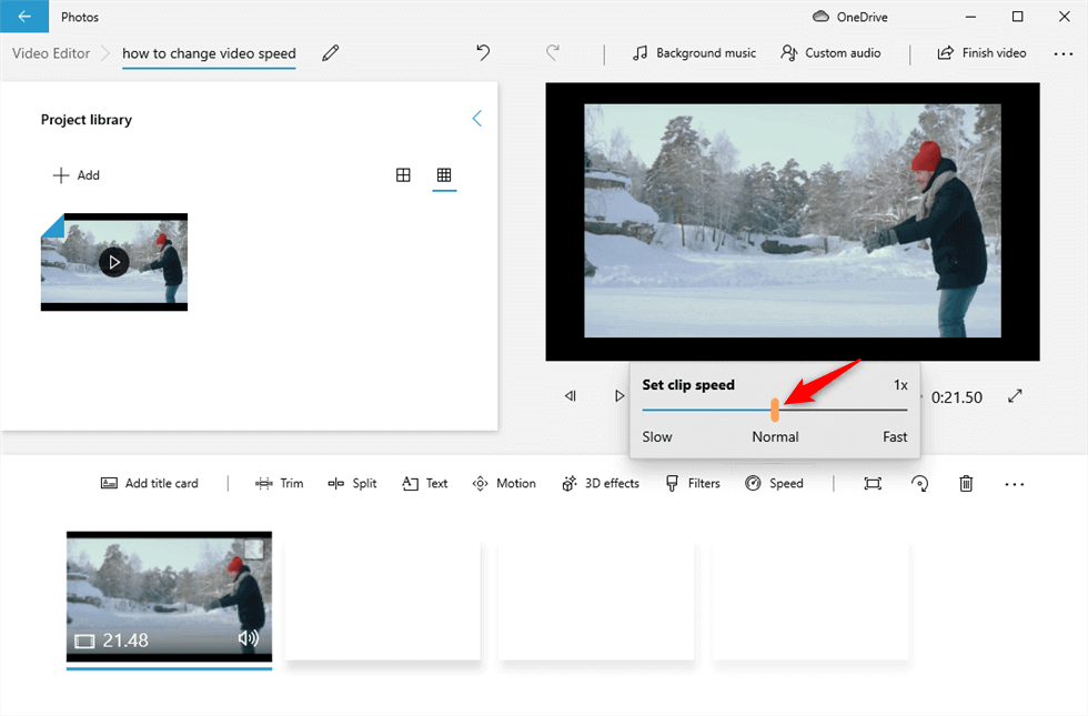 Slide the Button to Adjust Video Speed