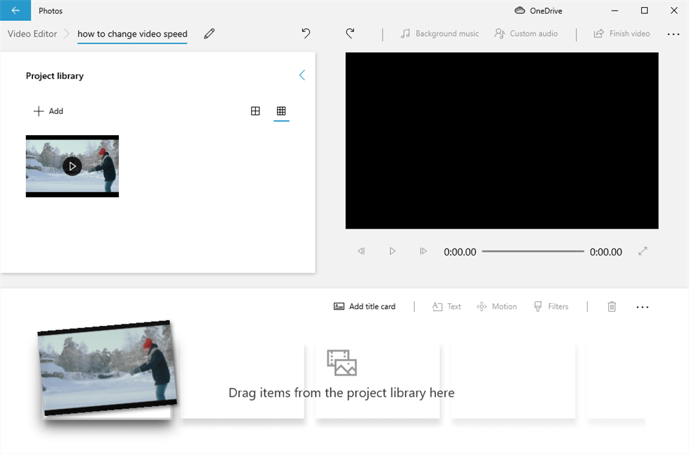 Drag the Video Clip to the Editing Box