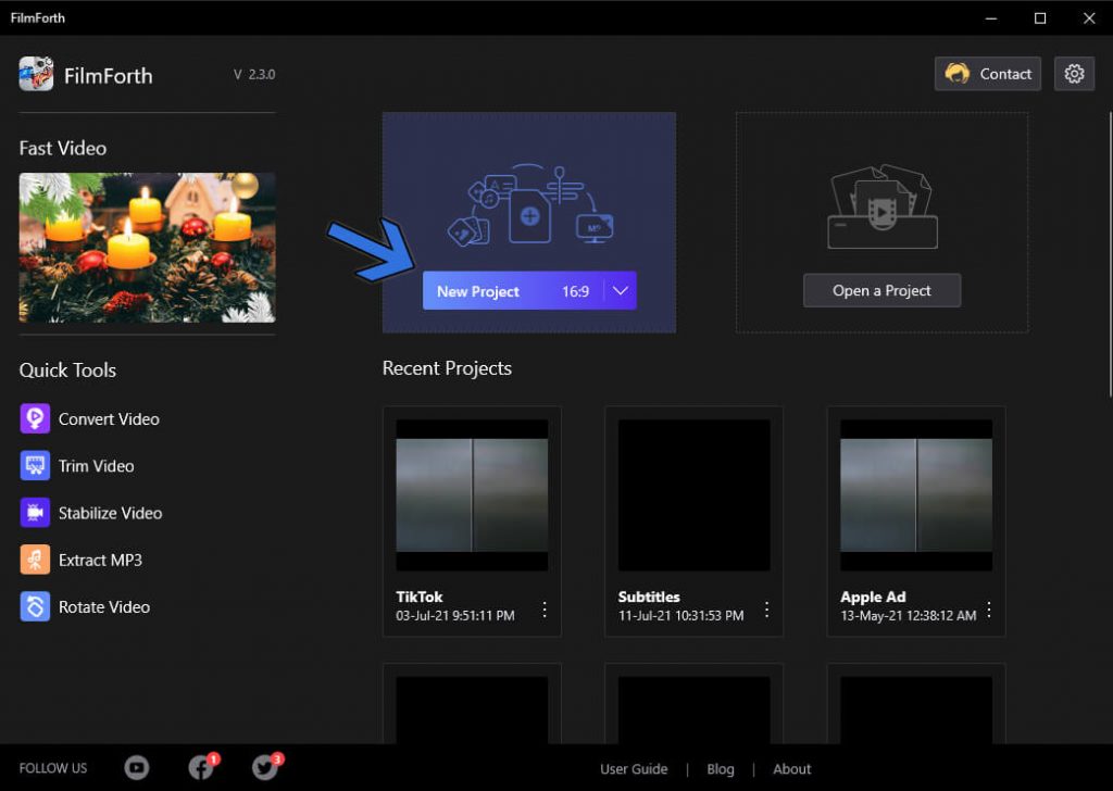 Create New Project