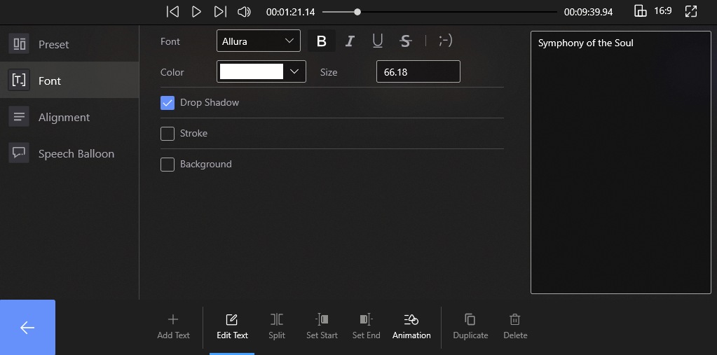 Text Formatting Menu