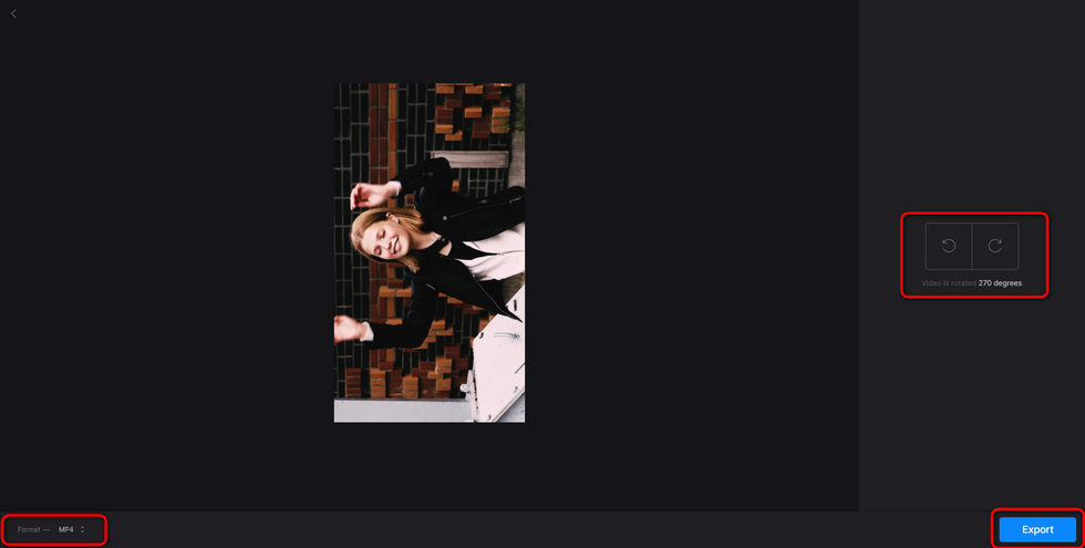 Rotate MP4 Video Using Clideo