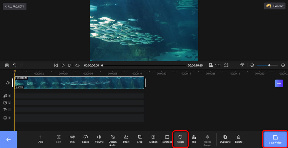 Rotate and Export MP4 Video