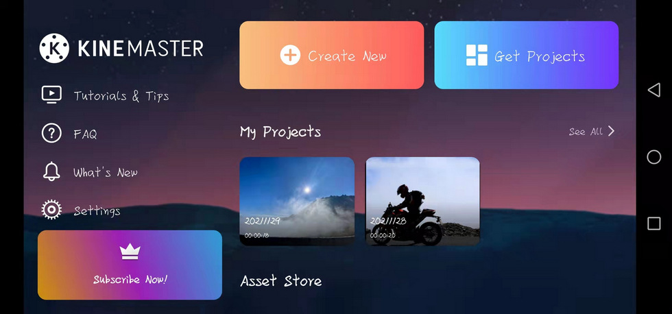 KineMaster Main Interface