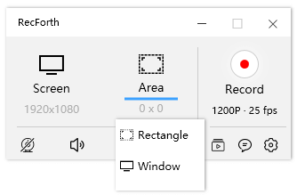 RecForth Recording Modes