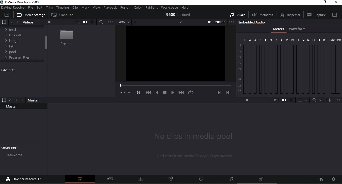 Davinci Resolve Interface