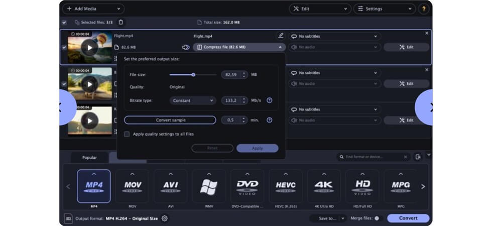 Movavi Video Converter Interface