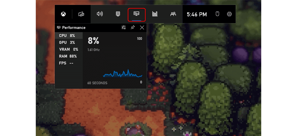 Game Bar Performance Widget