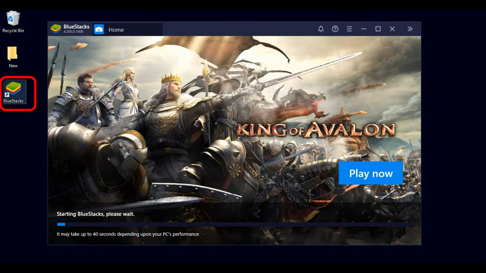Launch BlueStacks on PC