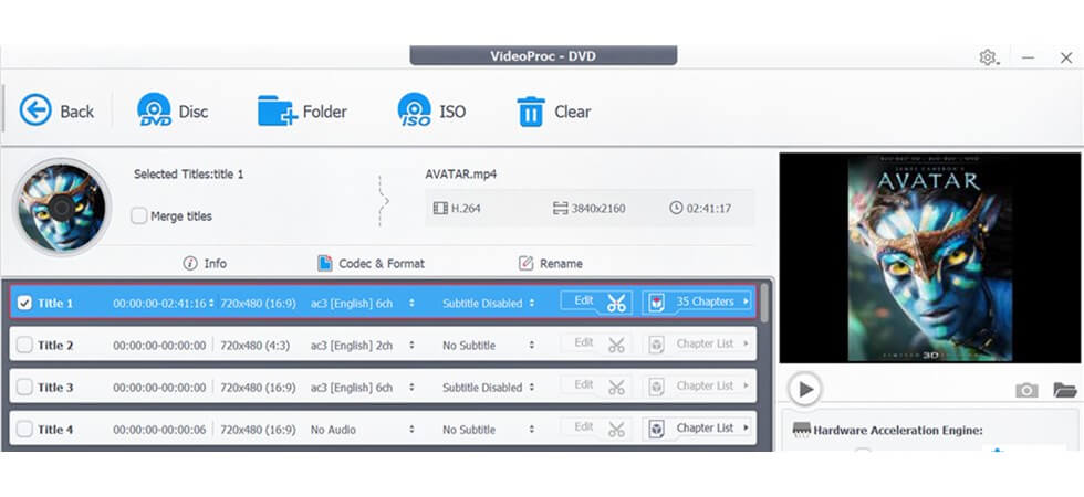 Videoproc Interface