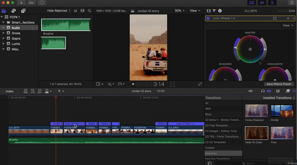 Final Cut Pro Slowmo