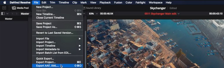 Export Resolve to Premiere