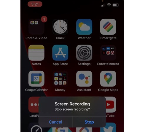 Stop Recording on iPhone