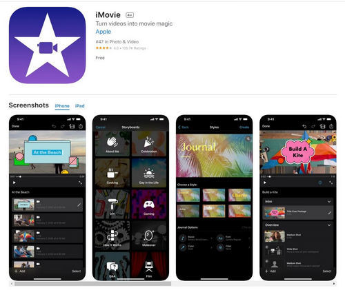 iMovie for iOS