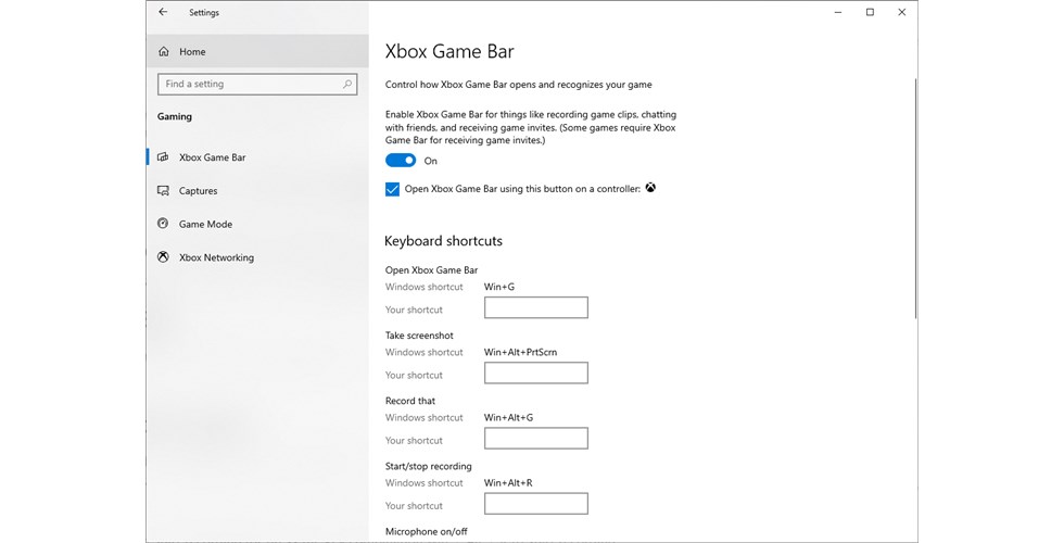 Enable the Xbox Game Bar