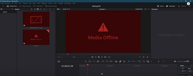 Media Offline in DaVinci Resolve