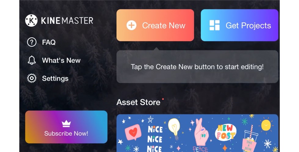 Create A New Project in KineMaster
