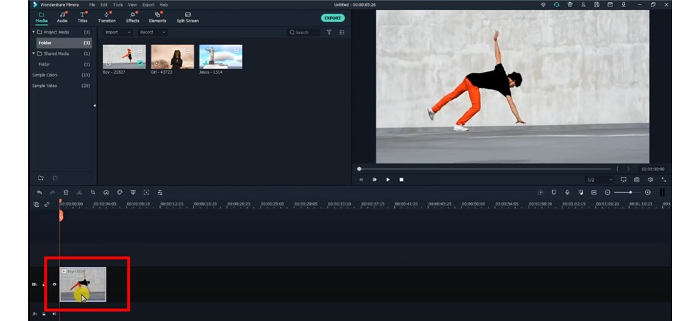 Insert a Video into Filmora