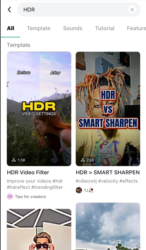 CapCut HDR Template & Effect